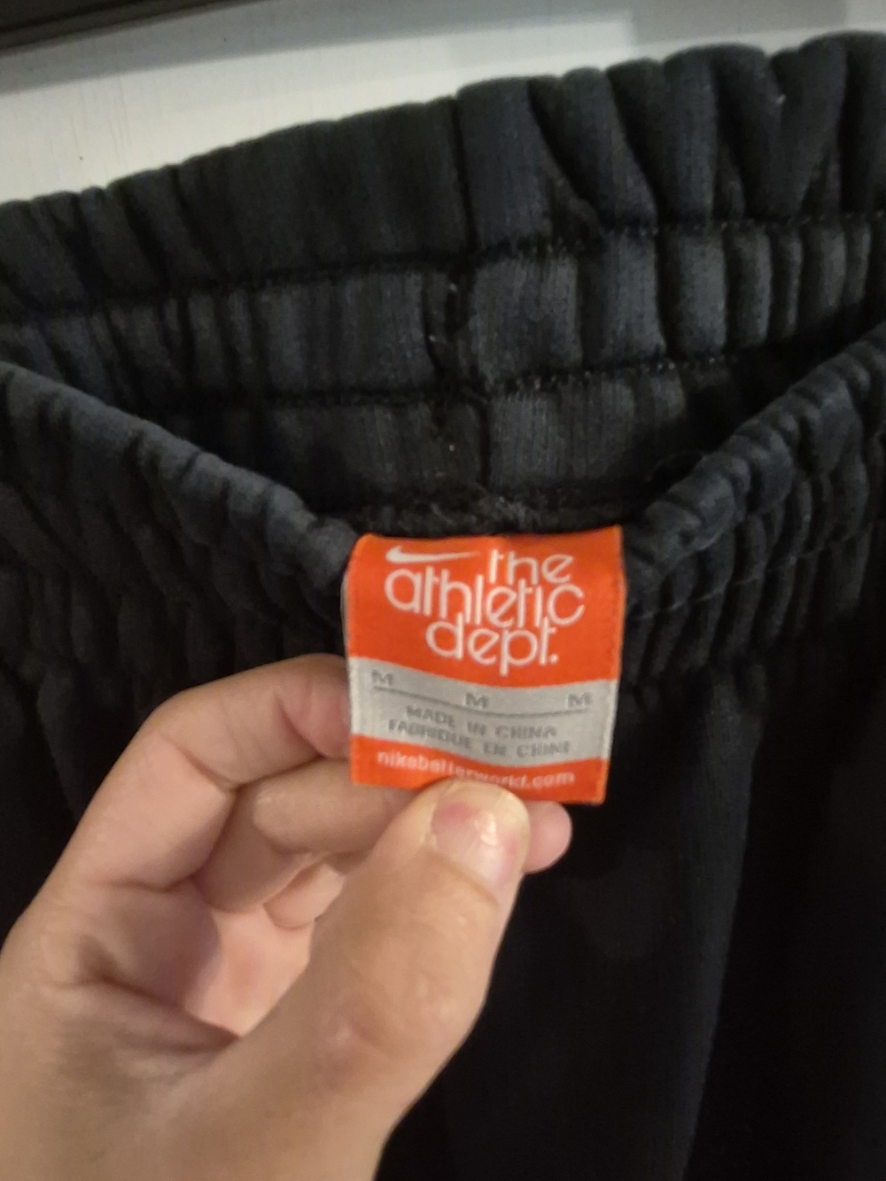 Nike Black Sweatpants with White Swoosh - Picture 3 of 4